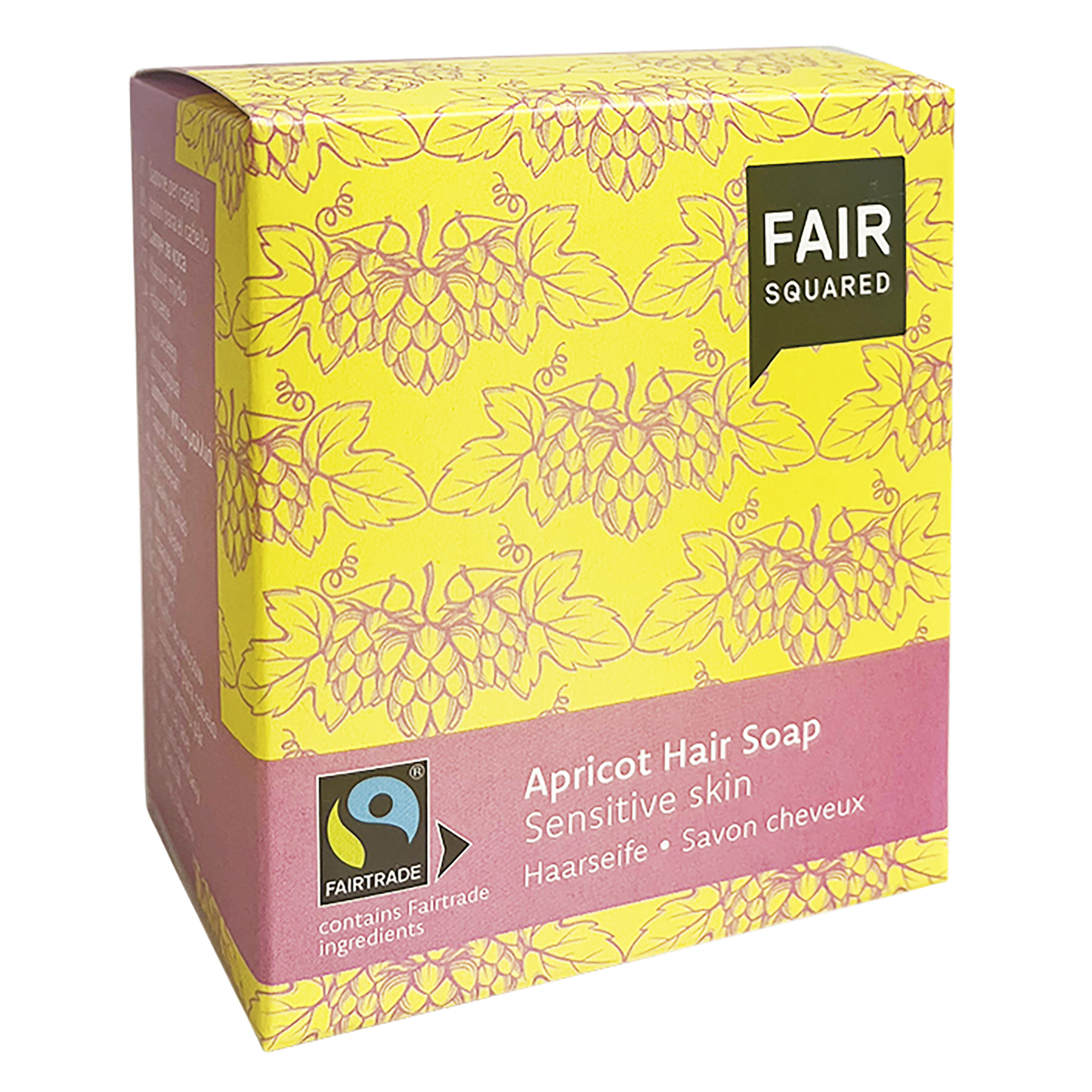 FAIR SQUARED Apricot Hair Soap Sensitive Skin, zwei Haarseifen à 80 g für trockene und empfindliche Haare.