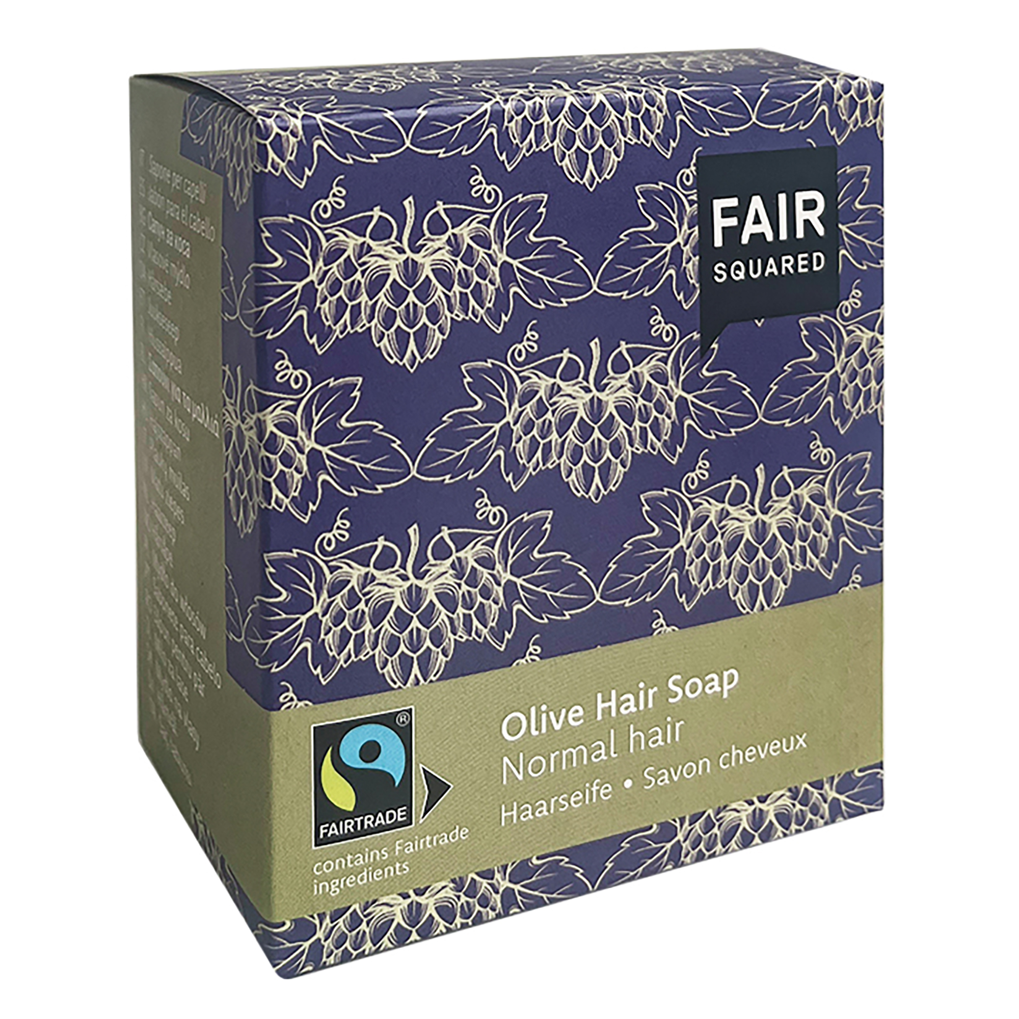 FAIR SQUARED Olive Hair Soap, zwei Haarseifen à 80 g für normales Haar.