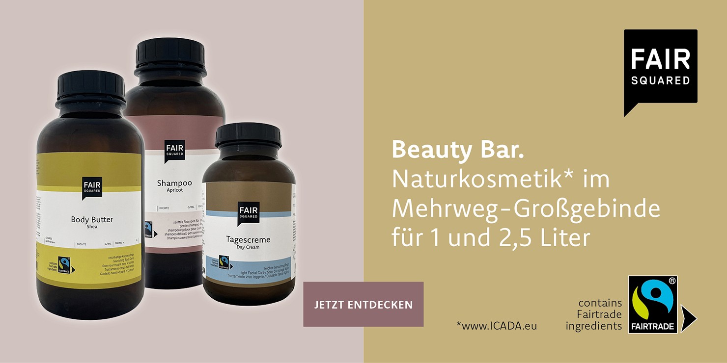 Banner mit drei Beautybars - Großgebinde Body Butter, Tagescreme und Shampoo DE
