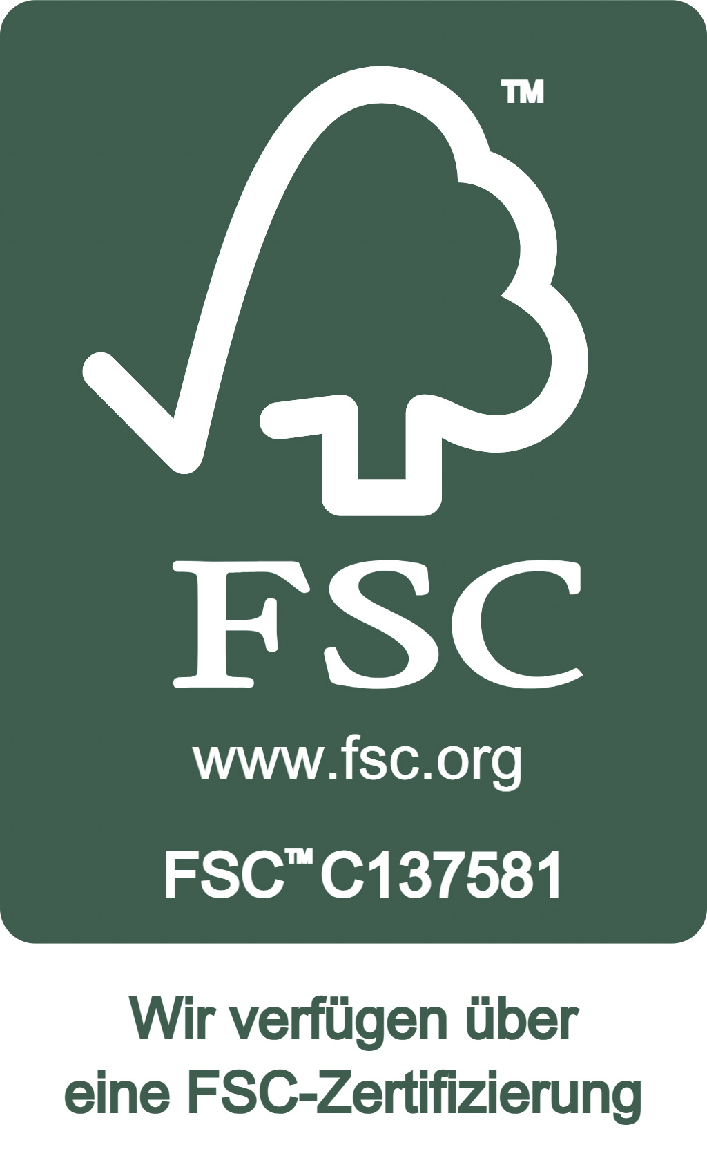 Darstellung des FSC Zeichens