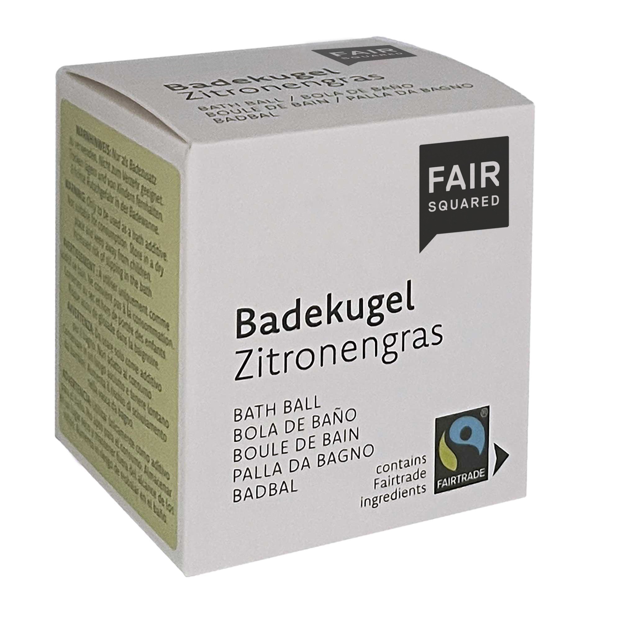 Fair Squared Packung mit einer Badekugel Zitronengras 60gr