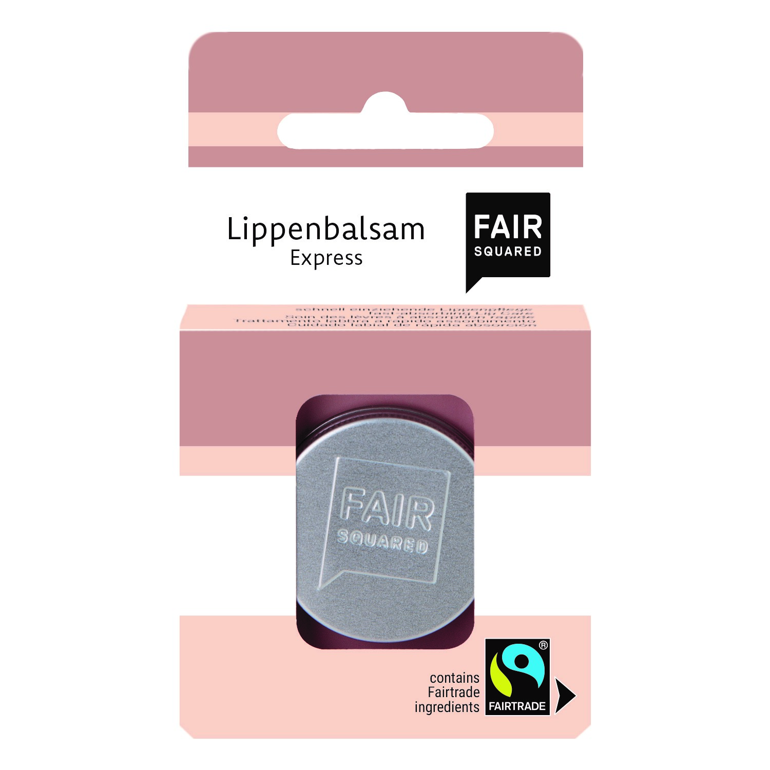 FAIR SQUARED Express Lippenbalsam Dose in Kartonverpackung