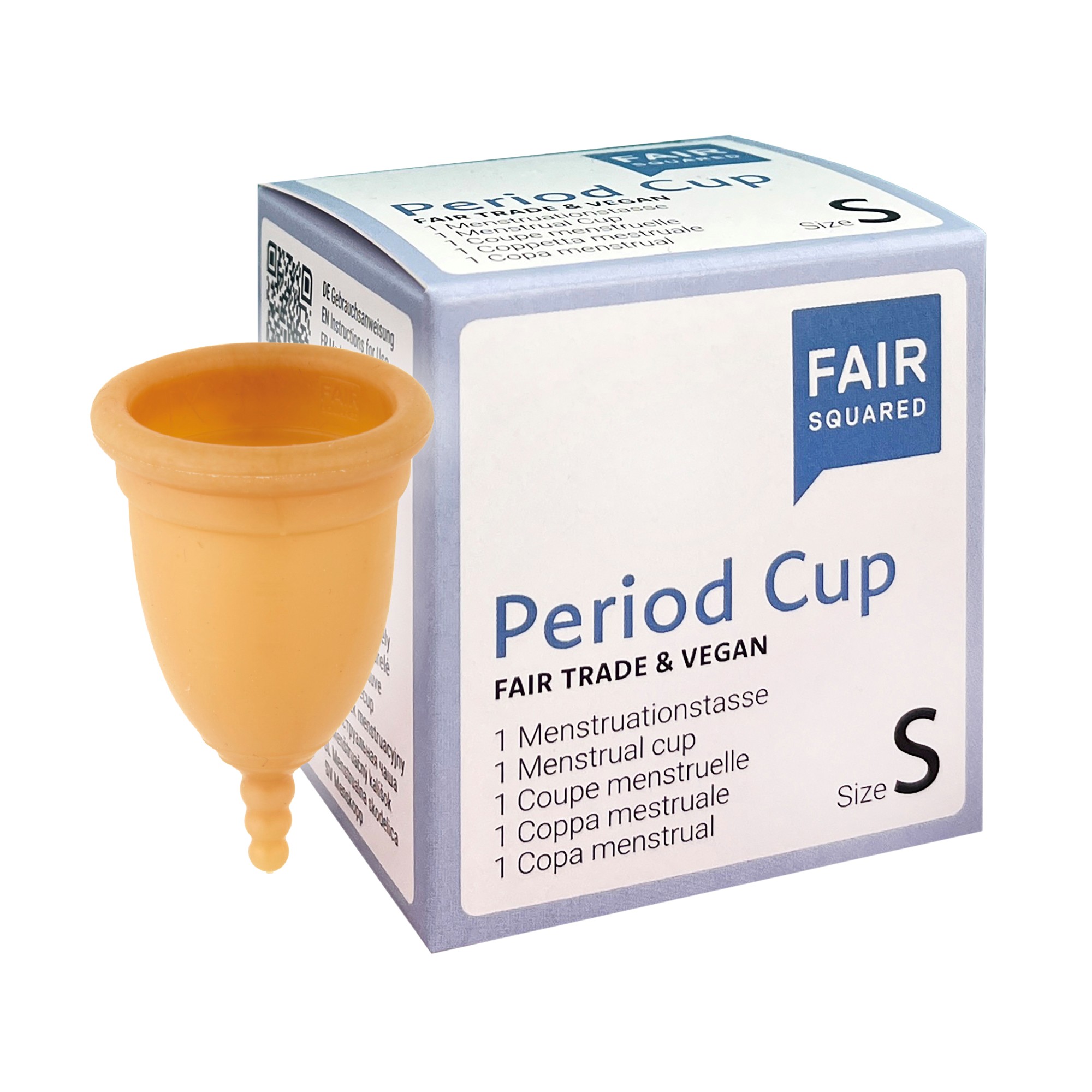 Period Cup und seine Verpackung in der Größe S, Natur